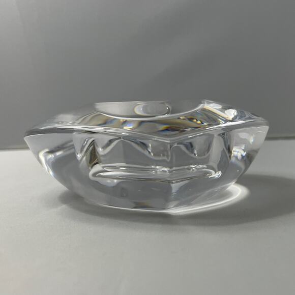 Orrefors Amour Crystal Heart Candle Holder circa 1988 Signed - Picture 3 of 6